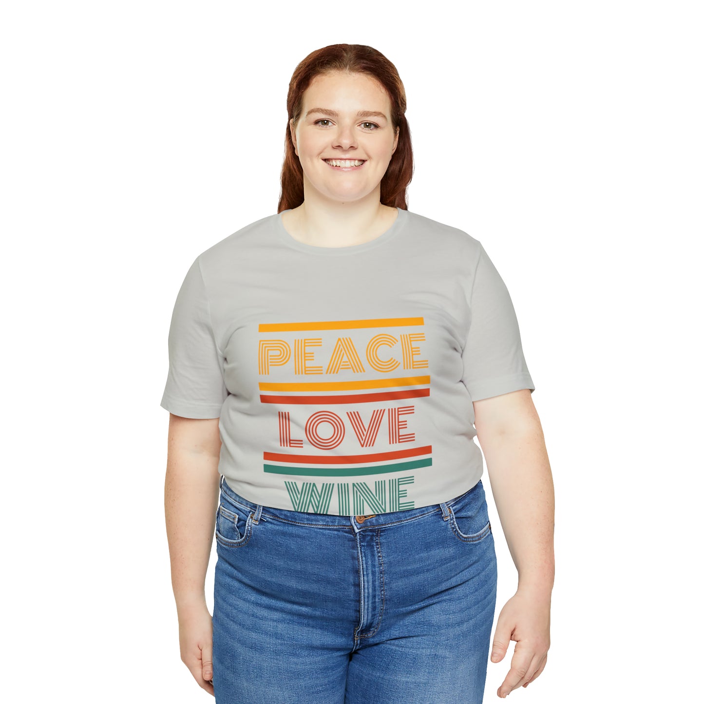 Peace Love Wine Unisex Jersey Short Sleeve Tee